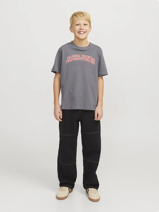 JACK&JONES - JJECALEB VARSITY TEE SS O-NECK NOOS JNR - Jongens - T-shirts