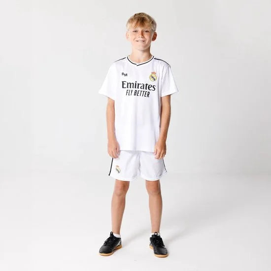 Real Madrid Thuis Tenue 2024/2025 - Kylian Mbappé - Maat 116 t/m 164 - Voetbaltenue Kinderen - Shirt en Broekje - Jongens en Meisjes - 100% Polyester