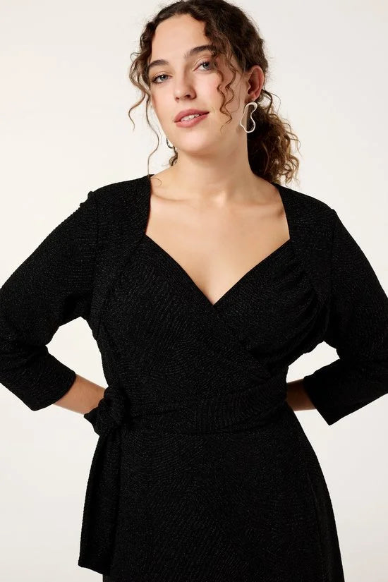 MS Mode Jurk Midi jurk met glitters