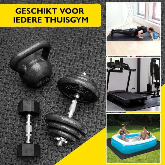 Puzzelmat - 60x60x1.2 cm - 12 stuks - 4.32m² - Puzzel Mat - Puzzelmatten - Speelmat Foam - Baby speelmat - Foam Tegels - Rubber Tegels - zwemb