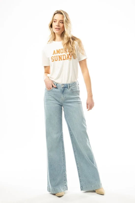 GARCIA Celia Wide Dames Wide Fit Jeans Blauw