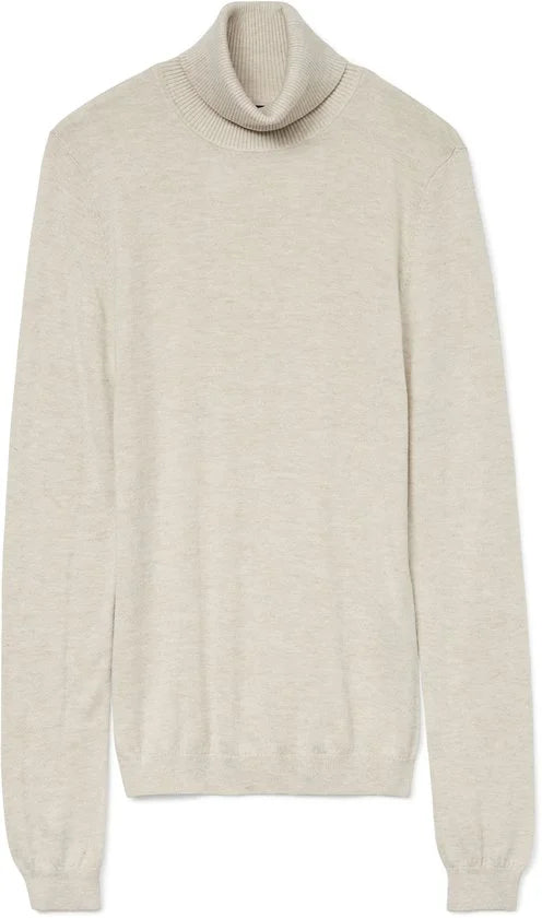 Vero Moda Trui Vmiris Ls Rollneck Pullover Ga Noos 10320450 Birch/w Melange Dames Maat - S