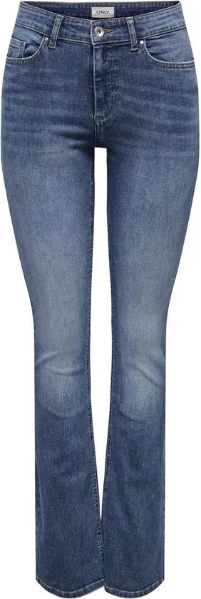 Only Dames Jeans Broeken ONLBLUSH MID FLARED TAI305 flared Fit Blauw Volwassenen