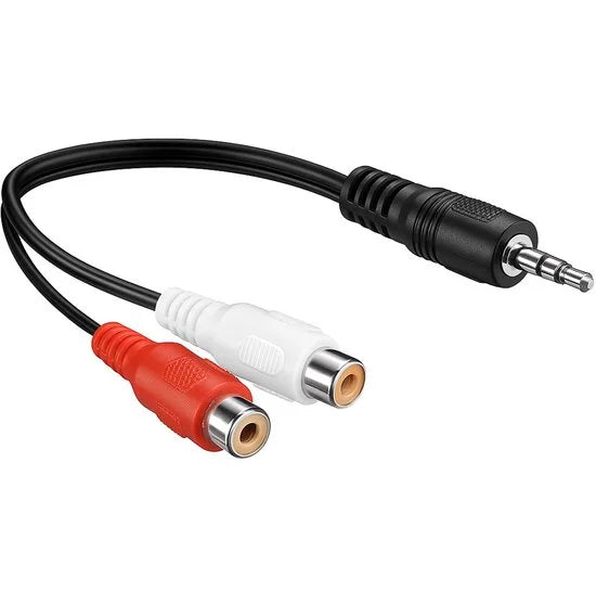 Goobay 3,5mm Jack (m) - Tulp (v) stereo audio adapter kabel - 0,20 meter