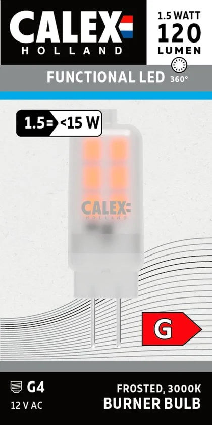 Calex | LED Insteeklamp | G4 | 1.5W Dimbaar