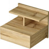 Nachtkastje zwevend hout - eiken - 40x32x35,6cm - Hangend nachtkastje met lade