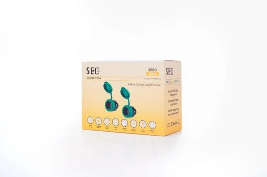 HAS880V2 2x Slimme stekker WiFi plug met digitale timer 16A- Tijdschakelaar - Energie besparing - Werkt met Google Home en Alexa - Voor buiten