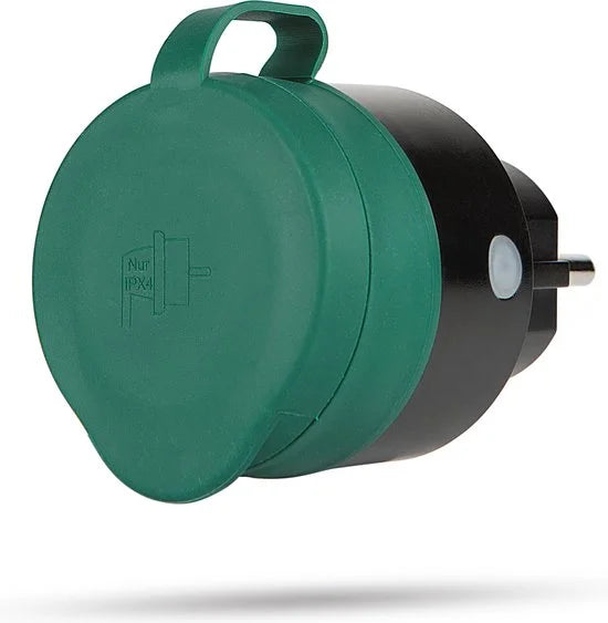 HAS880V2 2x Slimme stekker WiFi plug met digitale timer 16A- Tijdschakelaar - Energie besparing - Werkt met Google Home en Alexa - Voor buiten