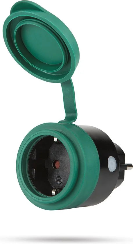 HAS880V2 2x Slimme stekker WiFi plug met digitale timer 16A- Tijdschakelaar - Energie besparing - Werkt met Google Home en Alexa - Voor buiten