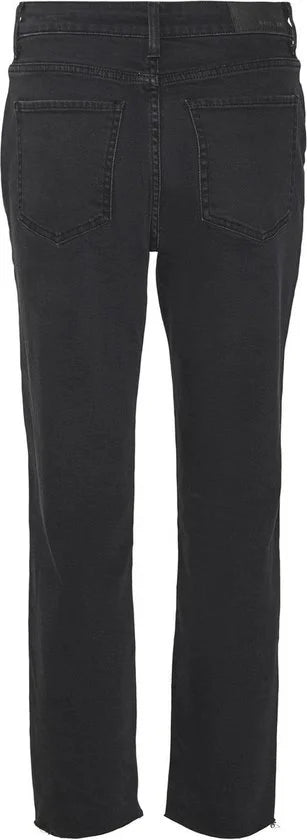 Noisy may Jeans Nmmoni Hw Straight Ank Black Jeans 27021112 Black Denim Dames Maat - W28 X L32