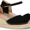 Fred De La Bretoniere Espadrille Sleehak Zwart - Maat 38