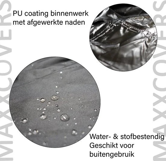 Maxxcovers Kamado BBQ Bescherm Hoes - Compact 15 inch - 56 x 71 cm - Waterdicht - Trekkoord - Zwart