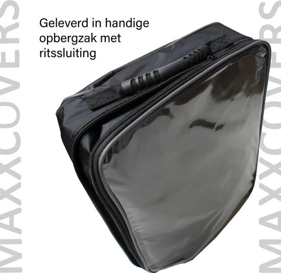 Maxxcovers Kamado BBQ Bescherm Hoes - Compact 15 inch - 56 x 71 cm - Waterdicht - Trekkoord - Zwart