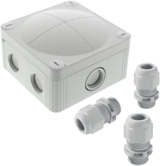 Wiska 10105969 - kabeldoos 407/3 grijs inclusief 3 wartels M20 5 stuks
