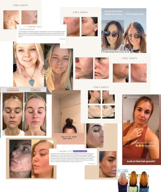 Collageen poeder met vitamine C en hyaluronzuur - Stralende, gehydrateerde en jeugdige huid - 100% natuurlijk - 200 gram