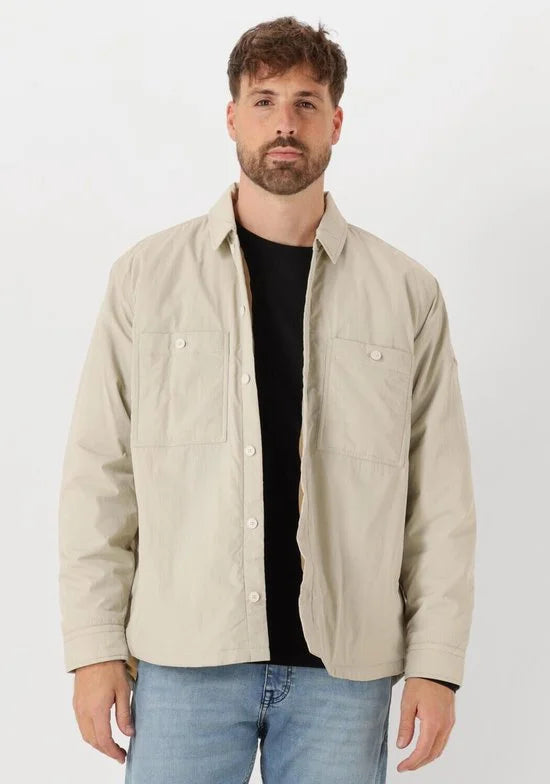 BOSS ORANGE Locky Overshirts Heren - Beige - Maat L