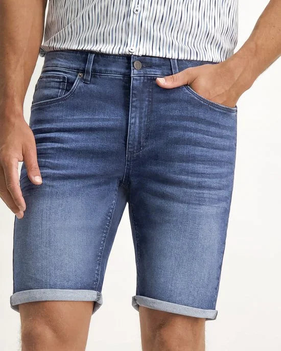 State of Art - Denim Shorts Donkerblauw - Heren - Maat 40 - Regular-fit