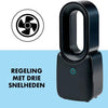 Lifetime Air Bladeloze Ventilator - Stille Ventilator Met Drie Snelheden - Draadloze Bureau Ventilator - Tafel Ventilator met LED Mood Light - USB-C