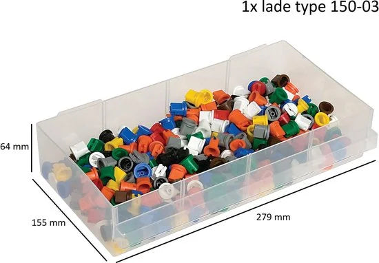 Raaco - Metalen ladekast - Met 44 laden - Incl. 10 tussenschotten