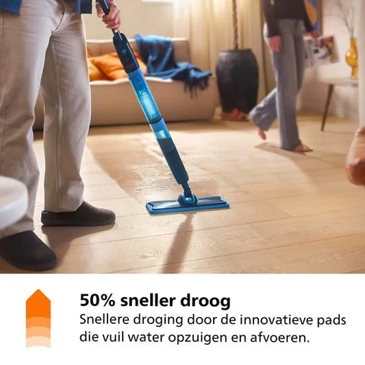 Philips OneUp Elektrische Dweil 5000 series XV5113/01 - Dweilsysteem - Vloerreiniger - Vuil water opzuigen - 2 standen - 70min dweilen - Geen emmer n
