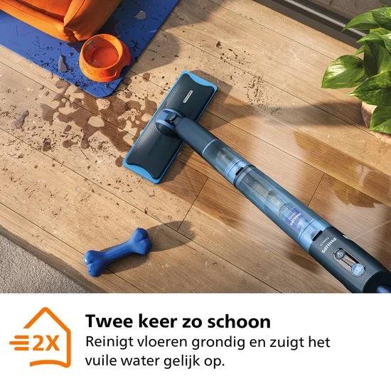 Philips OneUp Elektrische Dweil 5000 series XV5113/01 - Dweilsysteem - Vloerreiniger - Vuil water opzuigen - 2 standen - 70min dweilen - Geen emmer n