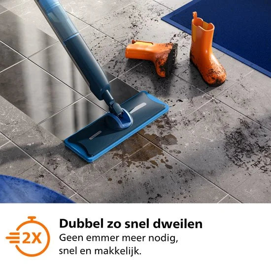 Philips OneUp Elektrische Dweil 5000 series XV5113/01 - Dweilsysteem - Vloerreiniger - Vuil water opzuigen - 2 standen - 70min dweilen - Geen emmer n