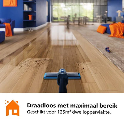 Philips OneUp Elektrische Dweil 5000 series XV5113/01 - Dweilsysteem - Vloerreiniger - Vuil water opzuigen - 2 standen - 70min dweilen - Geen emmer n