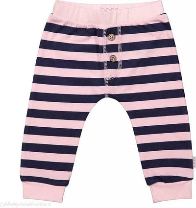BESS Pants Girl Striped - Roze - 74