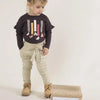 Dirkje - Baby t-shirt ls - Dark brown - Vrouwen - Maat 62