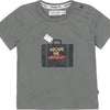 Dirkje jongens T-shirt legergroen koffertje - maat 62