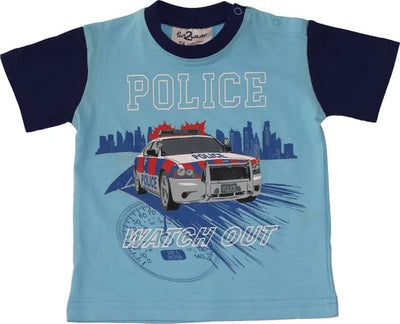 Fun2Wear - Politie Shortama Baby | Dress Blues - Katoen - Maat 74