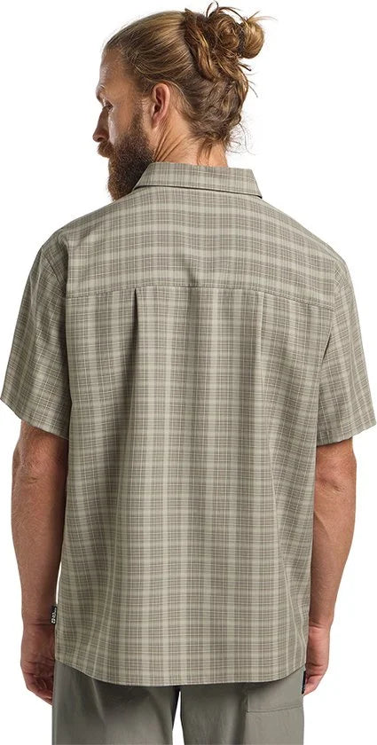 Jack Wolfskin MESETA SHIRT M Heren Outdoorshirt - CHECK stone - Maat S