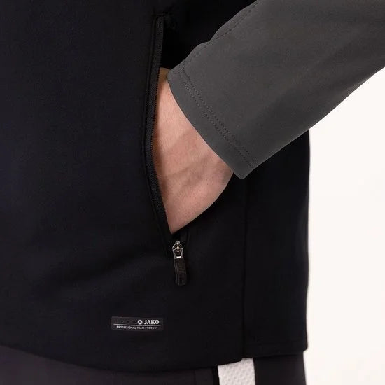 Jako Iconic Jas Met Kap Heren - Zwart / Antraciet | Maat: S