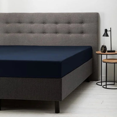 Standaard hoeslaken - Maat: 160 x 200 cm - Katoen - Blauw - Fresh & Co