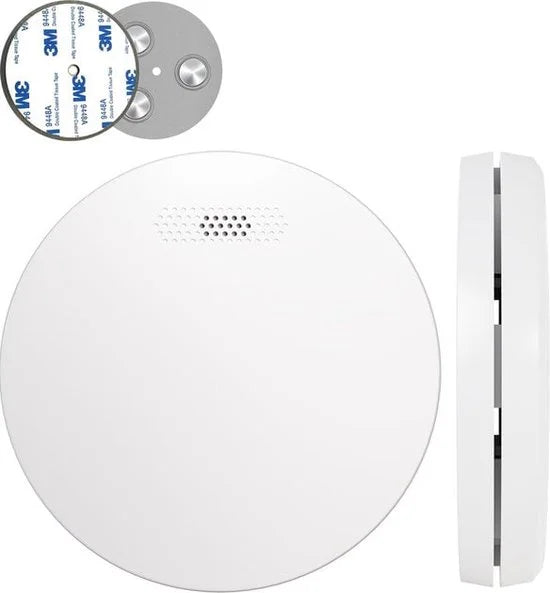 Easeware ES-1 Ultra Dunne Rookmelder met 10 jaar batterij - Inclusief Schroefoze Montage - Brandmelder - Rookdetector - Voldoet aan Norm