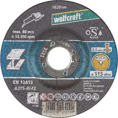 Wolfcraft - Doorslijpschijf - Metaal - Haaks gebogen - 230mm - 3,2mm