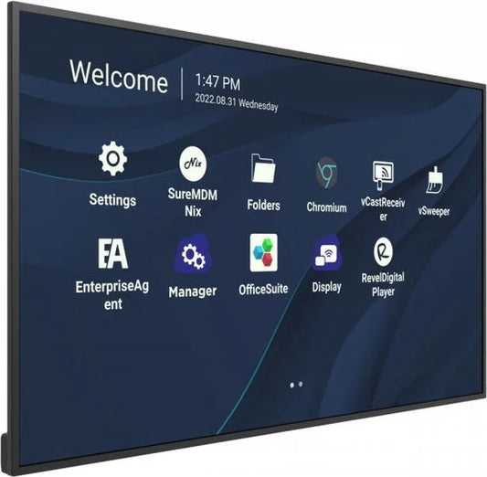 Viewsonic CDE4330 beeldkrant 109,2 cm (43") Wifi 450 cd/m² 4K Ultra HD Zwart Type processor Android 11