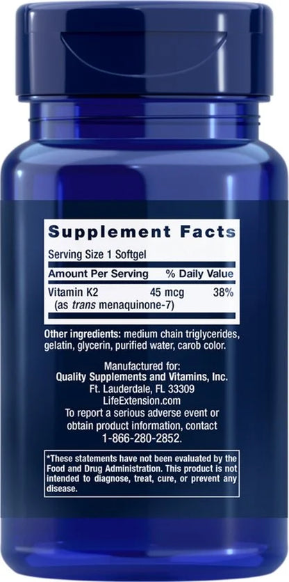 Life Extension Lage dosis vitamine K2 (90 softgels)