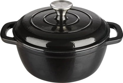 Silvercrest Gietijzeren Braadpan - Inhoud: ca. 2,8 L - Temperatuurbestendig: tot 240 °C - Zwart - Ideaal voor sappig bakken, braden, stoven en smoren