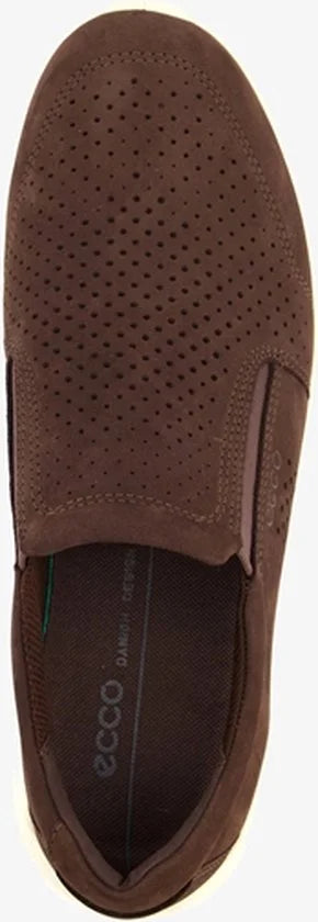 ECCO Irving leren heren instappers - Bruin - Maat 47 - Uitneembare zool
