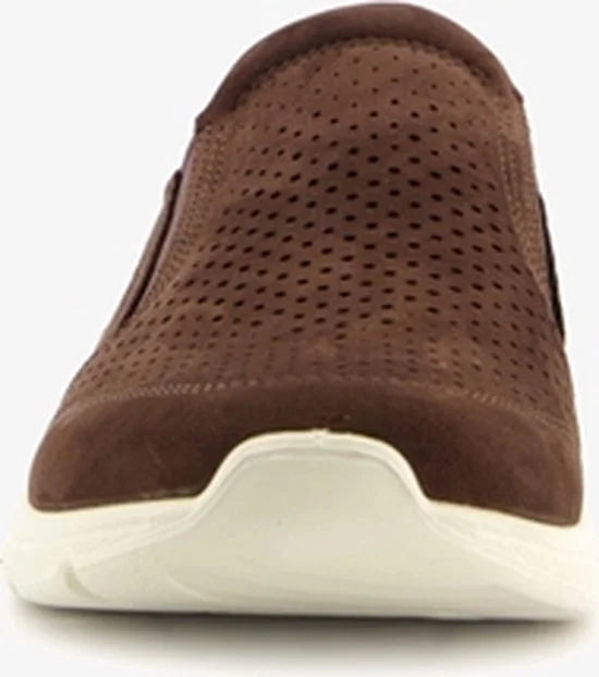 ECCO Irving leren heren instappers - Bruin - Maat 47 - Uitneembare zool