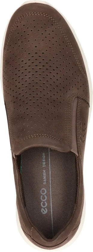 ECCO Irving leren heren instappers - Bruin - Maat 47 - Uitneembare zool