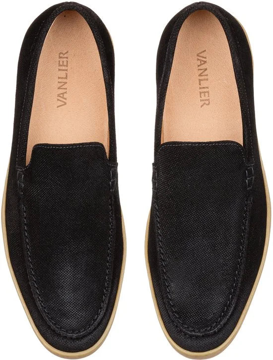 VANLIER Zand Beige Suède Lugano Loafer Heren 45