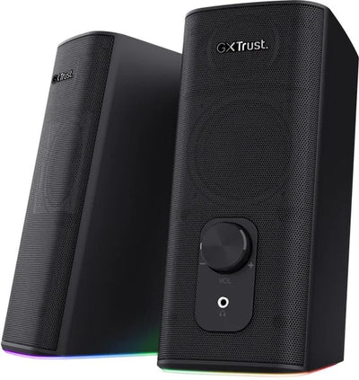 Trust GXT 612 Cetic - 2.0 PC Speakers met Bluetooth - 3.5mm aansluiting - RGB verlichting - Zwart