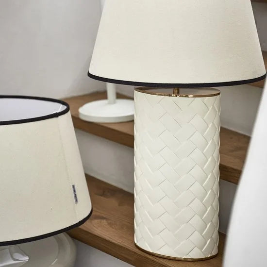 Riviera Maison Tafellamp, Lampenvoet groot, Decoratie lamp - RM Alberdina Table Lamp - Wit - Kunststeen