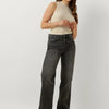 My Essential Wardrobe 35 The Louis 139 High Wide Y Jeans Dames - Broek - Donkergrijs - Maat 32/34