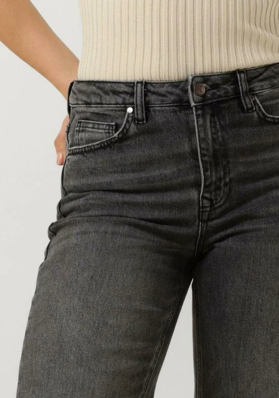 My Essential Wardrobe 35 The Louis 139 High Wide Y Jeans Dames - Broek - Donkergrijs - Maat 32/34