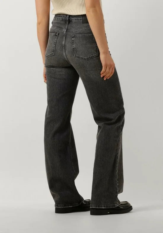 My Essential Wardrobe 35 The Louis 139 High Wide Y Jeans Dames - Broek - Donkergrijs - Maat 32/34