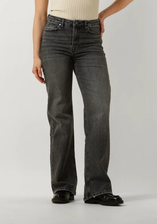 My Essential Wardrobe 35 The Louis 139 High Wide Y Jeans Dames - Broek - Donkergrijs - Maat 32/34