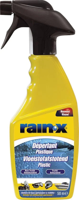 Rain-X Waterafstotend voor Kunststof 500ml – Regen Parelt Af – Voor Vizieren & Plexiglas – Bescherming Tegen Vuil